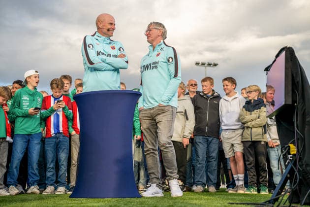 260521 Head coach Stale Solbakken and assistant coach Kent Bergersen of the Norwegian national football team during a presentation of the squad selection ahead of the FIFA World Cup, WM, Weltmeisterschaft, Fussball on May 21, 2026 in Grue. Photo: Vegard Grott BILDBYRAN kod VG VG0924 bbeng fotball fotboll football soccer norge norway press conference, PK, Pressekonferenz pressekonferanse fifa world cup fotball vm vm 2026 uttak kirkenaer Copyright: VEGARDxGRoTT BB260521VG014