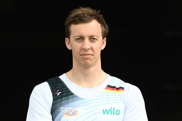 Tom TEWES, Ruderer, Portraet, Portrait, Porträt, Einzelbild, angeschnittenes Einzelmotiv, Rudern, Praesentation Deutschland-Achter der Saison 2026, am 21.05.2026 in Dortmund Deutschland. Â
