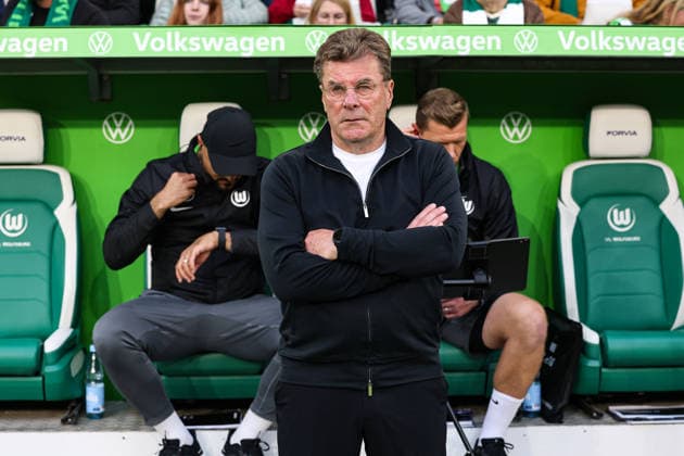 Trainer Dieter Hecking (VfL Wolfsburg) - Hinspiel Relegation 2026, 1. Fussball Bundesliga Saison 2025-2026 VfL Wolfsburg vs. SC Paderborn in der Volkswagen Arena in Wolfsburg - Fussball,Deutschland,Mann,Männer,21.05.2026