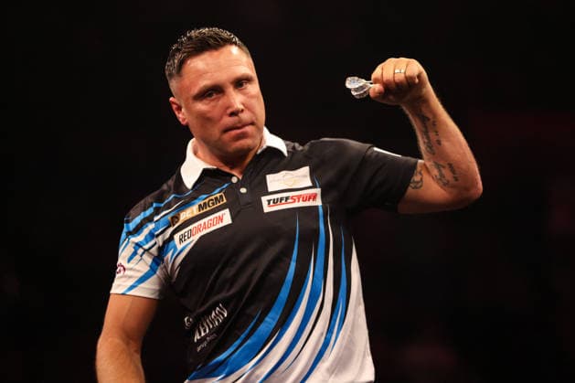RECORD DATE NOT STATED 21st May 2026, Utilita Arena, Sheffield, Yorkshire, England; 2026 PDC Bet MGM Premier League Darts Night Sixteen; Gerwyn Price celebrates with the crowd after winning his quarter final against Gian van Veen AidanxHunter
