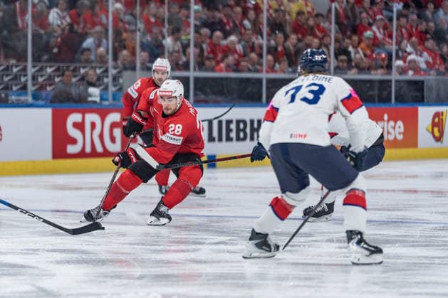 21 05 2026, Zurich, Swiss Life Arena, Ice hockey, Eishockey World Championships: Switzerland - Great Britain, 28 Timo Meier (Switzerland) Zurich Swiss Life Arena Zurich Switzerland Copyright: xJustPictures.ch StefanxEmchx jp-de-StEm-DSC0125120260521