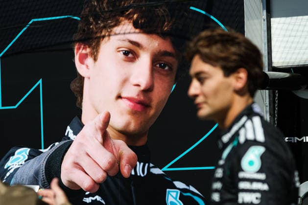 F1 - CANADIAN GRAND PRIX 2026 KIMI ANTONELLI Andrea (ita), Mercedes AMG F1 Team W16, RUSSELL George (gbr), Mercedes AMG F1 Team W17, portrait during the Formula 1 Grand Prix du Canada 2026, 5th round of the 2026 Formula One World Championship, WM, Weltmeisterschaft from May 22 to 24, 2026 on the Circuit Gilles Villeneuve, in MontrÃ al, Canada - MontrÃ alCanada  Copyright: xFLORENTxGOODENx