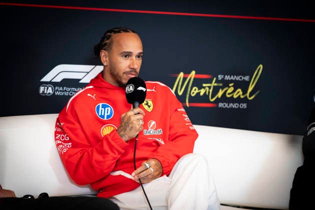 May 21, 2026, Montreal, Canada: LEWIS HAMILTON (GBR) of Scuderia Ferrari 44 speaks at the FIA press conference, PK, Pressekonferenz during media day of the 2026 Formula 1 Canadian Grand Prix. F1 2026: Canada Grand Prix: Meida Day  - ZUMAb177 20260521_aap_b177_021 Copyright: xTaidghxBarronx