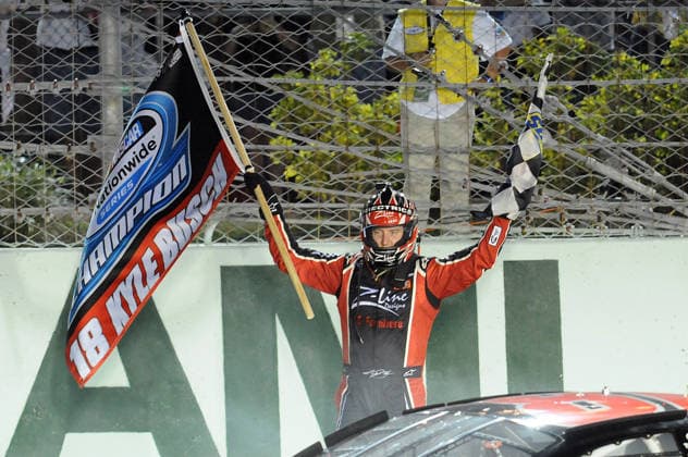 November 21, 2009, Homestead, Florida, United States Of America: HOMESTEAD, FL - NOVEMBER 21: Kyle Bush celebrates winning the 2009 NASCAR, Motorsport, USA Nationwide Series Championship at the Homestead Miami Speedway on November 21, 2009 in Homestead , Florida....People: Kyle Bush BREAKING NEWS - FILE PHOTO - NASCAR Icon Kyle Busch Dies At The Age Of 41  - ZUMAs214 20091121_ada_s214_004 Copyright: xSMGx