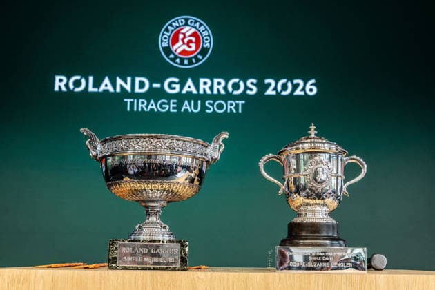 RG 2026 - Drawing NB RG 2026 - Drawing NB Illustration of trophys attends the Drawing Ceremony prior to the 2026 French Open at Roland Garros on May 21, 2026 in Paris, France. Photo by Nasser Berzane ABACAPRESS.COM Paris France  Copyright: xBerzanexNasser ABACAx Paris France  Copyright: xIMAGO ABACAPRESSx