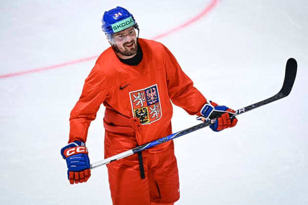 Jan Scotka attends Czech national Ice hockey, Eishockey team training session at the 2026 IIHF Ice Hockey World Championship, WM, Weltmeisterschaft in Fribourg, Switzerland, on May 22, 2026. (CTKxPhoto RadekxPetrasek) CTKPhotoP2026052202955  CTKPhotoP2026052202955