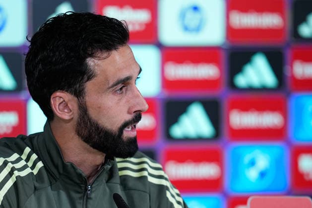 May 22, 2026, Valdebebas, Madrid, Spain: Alvaro Arbeloa, head coach of Real Madrid, attends his press conference, PK, Pressekonferenz during the training day of Real Madrid ahead the Spanish League, LaLiga EA Sports, football match against Athletic Club de Bilbao at Ciudad Deportiva Real Madrid on May 22, 2026, in Madrid, Spain. Valdebebas Spain - ZUMAa181 20260522_zaa_a181_016 Copyright: xDennisxAgyemanx