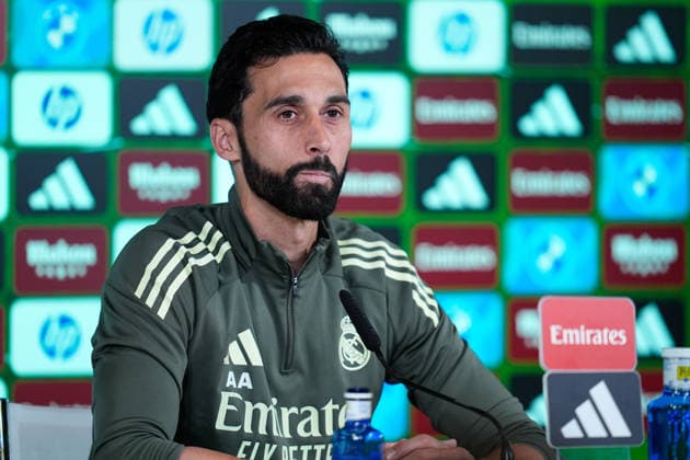 May 22, 2026, Valdebebas, Madrid, Spain: Alvaro Arbeloa, head coach of Real Madrid, attends his press conference, PK, Pressekonferenz during the training day of Real Madrid ahead the Spanish League, LaLiga EA Sports, football match against Athletic Club de Bilbao at Ciudad Deportiva Real Madrid on May 22, 2026, in Madrid, Spain. Valdebebas Spain - ZUMAa181 20260522_zaa_a181_019 Copyright: xDennisxAgyemanx