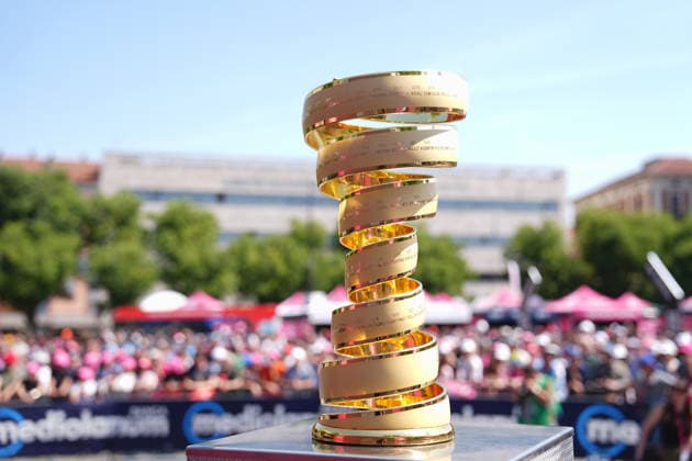 The trophy during Stage 13 of the Giro d™Italia, from Alessandria to Verbania, Italy, Friday, May 22, 2026.  Copyright: xMassimoxPaolone LaPressex