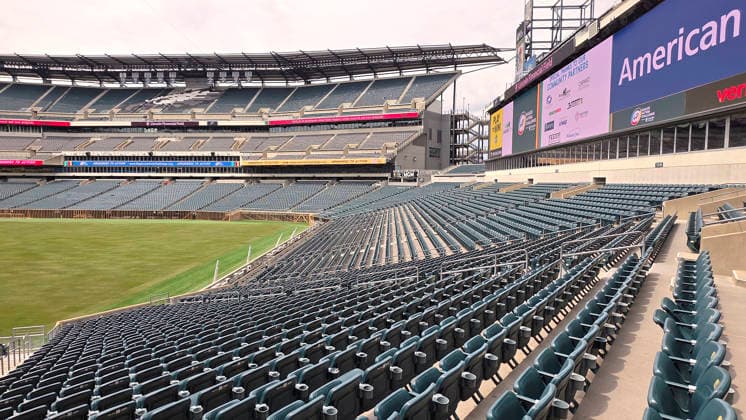 Foto : Blick auf das Lincoln Financial Field Stadium - in Philadelphia ( Pennsylvania , USA ) Vorschau Fussball WM 2026 *** Photo View of the Lincoln Financial Field Stadium in Philadelphia Pennsylvania , USA Preview Soccer World Cup 2026