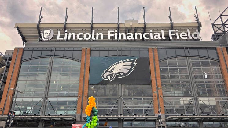 Foto : Blick auf das Lincoln Financial Field Stadium - in Philadelphia ( Pennsylvania , USA ) Vorschau Fussball WM 2026 *** Photo View of the Lincoln Financial Field Stadium in Philadelphia Pennsylvania , USA Preview Soccer World Cup 2026
