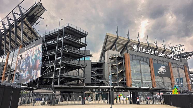 Foto : Blick auf das Lincoln Financial Field Stadium - in Philadelphia ( Pennsylvania , USA ) Vorschau Fussball WM 2026 *** Photo View of the Lincoln Financial Field Stadium in Philadelphia Pennsylvania , USA Preview Soccer World Cup 2026
