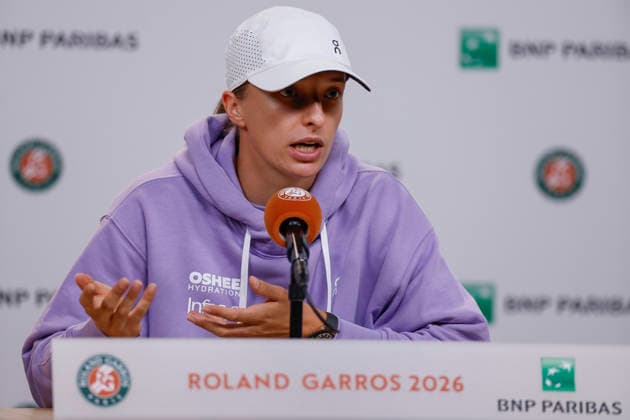 May 22, 2026, Paris, Paris, France: Iga SWIATEK (POL) press conference, PK, Pressekonferenz during media day of the tennis Grand Slam of Roland Garros 2026, at Roland Garros Stadium - on May 22 2026 .Paris - France Tennis Press Conference Media Day Of The Tennis Grand Slam Of Roland Garros 2026  - ZUMAb253 20260522_zsp_b253_033 Copyright: xLoicxBaratouxx