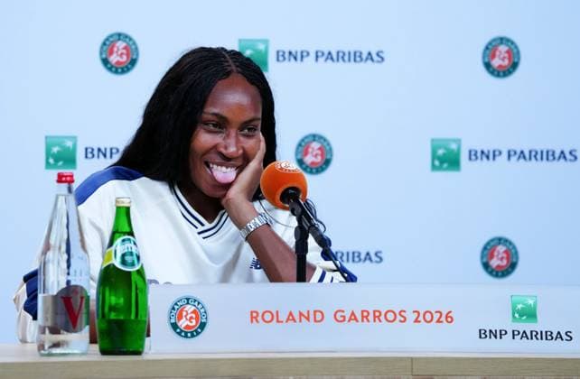 Coco Gauff during her press conference, PK, Pressekonferenz French Open Tennis, Friday Previews, Qualifying and Practice, Tennis, Roland Garros, Paris, France - 22 May 2026Paris Roland Garros France EDITORIAL USE ONLY No use with unauthorised audio, video, data, fixture lists, club league logos or live services. Online in-match use limited to 120 images, no video emulation. No use in betting, games or single club league player publications.  Copyright: xJavierxGarcia Shutterstockx 16887306ap