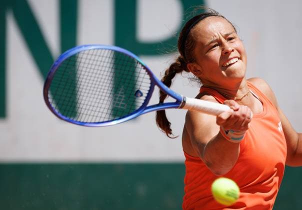 Belgian Hanne Vandewinkel pictured in action during the afternoon training session at the Roland Garros French Open tennis tournament, in Paris, France, Friday 22 May 2026. This year s tournament takes place from 24 May to 07 June. BENOITxDOPPAGNE  x174735058x
