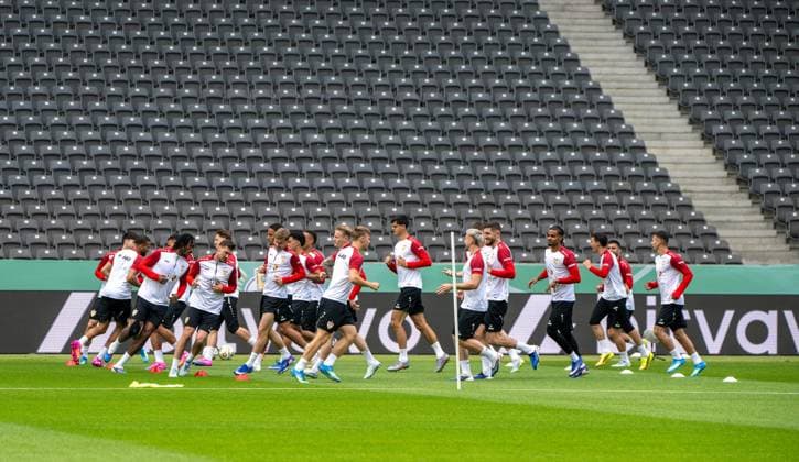 Fußball, Herren, Saison 2025 2026, 83. DFB-Pokal-Finale, FC Bayern München - VfB Stuttgart, Training am Vortag, im Bild: Training Stuttgart, 22.05. 2026, Copyright: xMatthiasxKochx