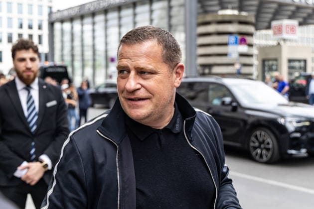 GER, DFB-Pokalfinale, Training und Pressekonferenz, FC Bayern München - VfB Stuttgart. 22.05.2026, Olympiastadion, Olympiastadion, GER, DFB-Pokalfinale, Training und Pressekonferenz, FC Bayern München - VfB Stuttgart. Max Eberl, Sportvorstand des FC Bayern München bei der Ankunft im Hotel Â