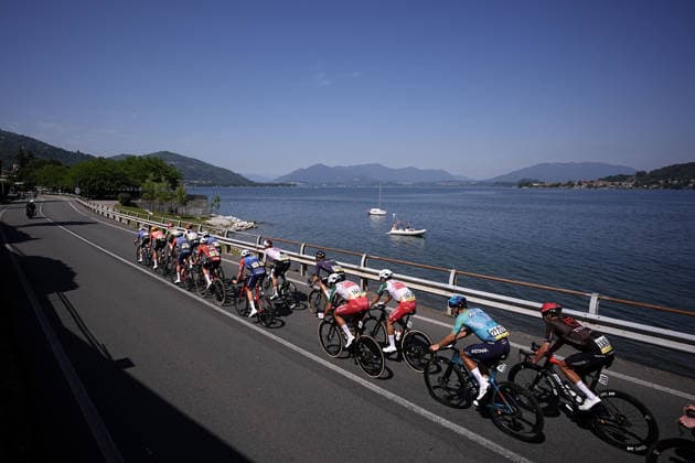 The pack rides during Stage 13 of the Giro d™Italia, from Alessandria to Verbania, Italy, Friday May 22, 2026.  Copyright: xMarcoxAlpozzi LaPressex