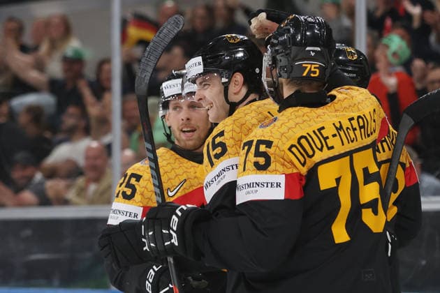 22.05.2026 Swiss Life Arena Zuerich , SCHWEIZ, Herren Eishockey IIHF World Championship, WM, Weltmeisterschaft Zurich 2026 Gruppe A GER - HUN Stefan Loibl (GER) freut sich nach dem 2:0