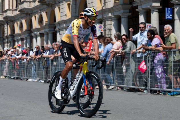 IPA84970240 - Egan Bernal, NETCOMPANY INEOS CYCLING TEAM at the start of 13th stage of Giro d Italia 2026 from Alessandria, Italy, on may 22, 2026  Copyright: xSilviaxColombo IPAxSportx xx 84970240
