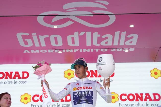 Portugal™s Afonso Oliveira Eulalio of Bahrain Victorious pink jersey during Stage 13 of the Giro d™Italia from Alessandria to Verbania Italy, Friday May 22, 2026  Copyright: xGianmattiaxD Albertoi LaPressex