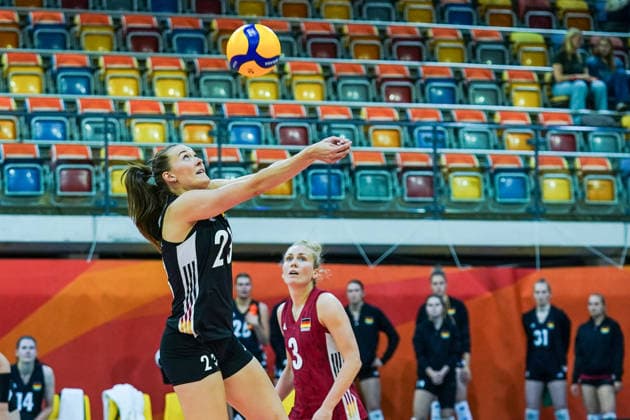 2026-05-22 Germany v France - Four Nations Cup APELDOORN, NETHERLANDS - MAY 22: Sarah Straube of Germany during the Four Nations Cup match between Germany and France at Omnisport on May 22, 2026 in Apeldoorn, Netherlands. Apeldoorn Omnisport Netherlands Content not available for redistribution in The Netherlands directly or indirectly through any third parties. Copyright: xAndrexWeeningx