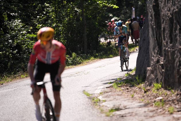 Norway™s Andreas Leknessund of Uno-X Mobility and Italy™s Alberto Bettiol of XDS Astana Team during Stage 13 of the Giro d™Italia, from Alessandria to Verbania, Italy, Friday, May 22, 2026.  Copyright: xMarcoxAlpozzi LaPressex