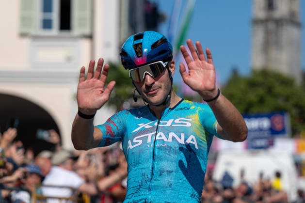 CYCLING - Giro d Italia - Stage 13 - Alessandria - Verbania Photo by IPA ABACAPRESS.COM84970934 - Alberto Bettiol of XDS Astana Team at the stage finish, 109th Giro d Italia 2026 - Stage 13 from Alessandria to Verbania on May 22, 2026 in Verbania, Italy Verbania Italy  Copyright: xIPAxSport ABACAx