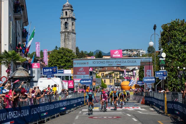 CYCLING - Giro d Italia - Stage 13 - Alessandria - Verbania Photo by IPA ABACAPRESS.COM84970939 - Maglia Rosa Group at the stage finish, 109th Giro d Italia 2026 - Stage 13 from Alessandria to Verbania on May 22, 2026 in Verbania, Italy Verbania Italy  Copyright: xIPAxSport ABACAx