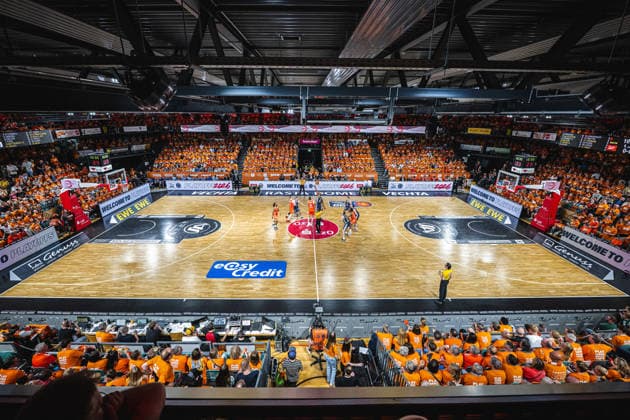 1. Basketball Bundesliga, easyCredit BBL, Saison 2025 2026, Herren, Playoffs, Viertelfinale, Spiel 3, 22.05.2026, RASTA Vechta - ALBA Berlin RASTA Vechta gegen ALBA Berlin Vechta RASTA Dome Niedersachsen Deutschland