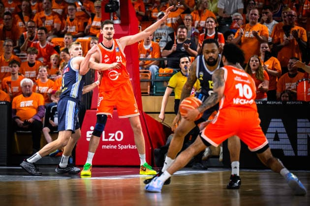 22.05.2026, Rasta Dome, Vechta Basketball, easyCredit Bundesliga, Playoffs Viertelfinale, Rasta Vechta vs. ALBA Berlin Tibor Pleiß Pleiss ( 22 Vechta)