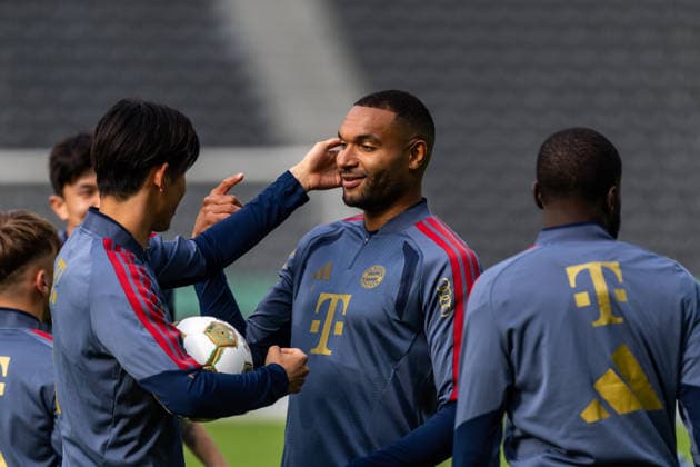 GER, DFB-Pokalfinale, Training und Pressekonferenz, FC Bayern München - VfB Stuttgart. 22.05.2026, Olympiastadion, Olympiastadion, GER, DFB-Pokalfinale, Training und Pressekonferenz, FC Bayern München - VfB Stuttgart. Jonathan Tah (FC Bayern München 4) beim Training Â