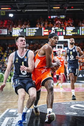 1. Basketball Bundesliga, easyCredit BBL, Saison 2025 2026, Herren, Playoffs, Viertelfinale, Spiel 3, 22.05.2026, RASTA Vechta - ALBA Berlin Malik Parsons ( 3 - RASTA Vechta) in Aktion Vechta RASTA Dome Niedersachsen Deutschland