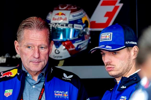 MONTREAL - Formula 1 driver Max Verstappen of Oracle Red Bull Racing with his father Jos Verstappen during the Formula 1 Canada Race at the Circuit Gilles Villeneuve on May 22, 2026 in Montreal, Canada. (Photo by DeFodi Images) -