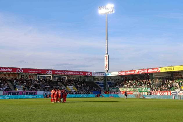 22.05.2026, Ried im Innkreis, AUT, Unterwegs in Oberösterreich, SV Oberbank Ried - Rapid Wien, Österreichische Fußball-Bundesliga, ADMIRAL Bundesliga, im Bild Spielerkreis, Rapid,
