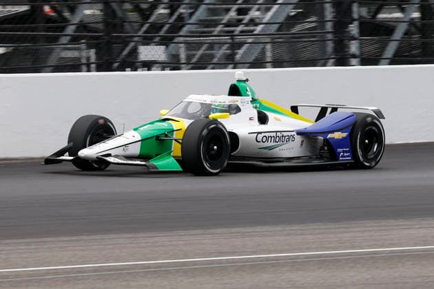 INDIANAPOLIS, IN - MAY 22: Caio Collet, Caio Collet of the 4 COMBITRANS AMAZONA Chevrolet during practice for the NTT IndyCar, Indy Car, IRL, USA Series Miller Light Carb Day on May 22, 2026 at Indianapolis Motor Speedway in Indianapolis, IN. (Photo by Jeffrey Brown Icon Sportswire) AUTO: MAY 22 NTT IndyCar Series Miller Lite Carb Day EDITORIAL USE ONLY Icon052226019