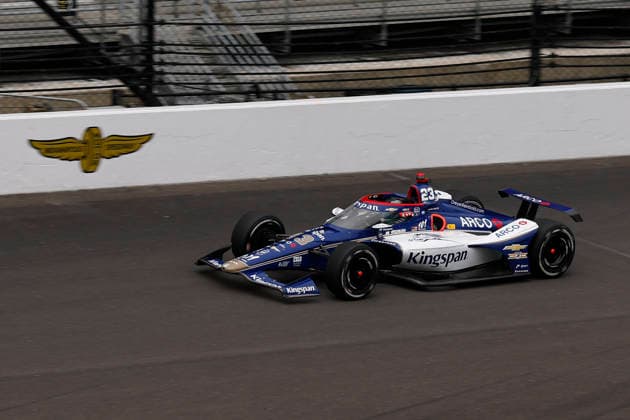 INDIANAPOLIS, IN - MAY 22: Conor Daly (23) Dreyer & Reinbold Racing Chevrolet goes into turn one during practice for the NTT IndyCar, Indy Car, IRL, USA Series Miller Light Carb Day on May 22, 2026 at Indianapolis Motor Speedway in Indianapolis, IN. (Photo by Jeffrey Brown Icon Sportswire) AUTO: MAY 22 NTT IndyCar Series Miller Lite Carb Day EDITORIAL USE ONLY Icon052226039