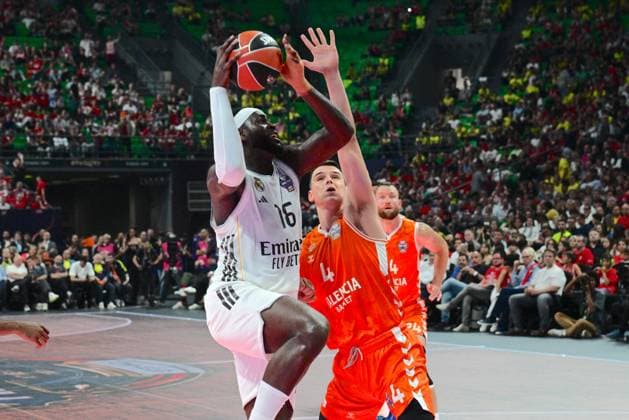 Valencia Basket v Real Madrid Euroleague Final Four Usman Garuba of Real Madrid during the Euroleague match, Final Four Semifinal between Valencia Basket v Real Madrid played at ATHENS Telekom Center Athens Stadium on May 22nd 2026 in Athens Greece Athens Greece Basketball Copyright: xAgenciaxLOFx