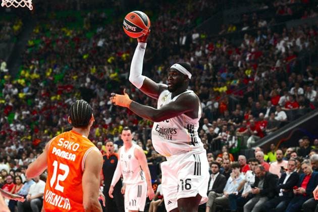 Valencia Basket v Real Madrid Euroleague Final Four Usman Garuba of Real Madrid during the Euroleague match, Final Four Semifinal between Valencia Basket v Real Madrid played at ATHENS Telekom Center Athens Stadium on May 22nd 2026 in Athens Greece Athens Greece Basketball Copyright: xAgenciaxLOFx