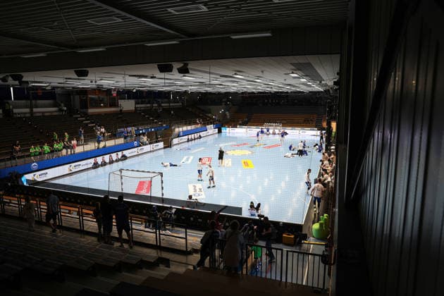2026.05.22, xkwix, Handball, HBL, ThSV Eisenach - TBV Lemgo Lippe, Werner-Aßmann-Halle, 32.Spieltag, Saison 2025 2026: Innenansicht der Halle in Eisenach vor Spielbeginn leer Photo: xKamilxWilkowskixPressefotoKochx Thüringen Deutschland