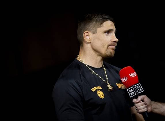 CAIRO - Boxer Rico Verhoeven during a weigh-in at the Grand Egyptian Museum ahead of the title fight with undefeated world champion Oleksandr Usyk at the Pyramids of Giza. KOEN VAN WEEL ANP xVIxANPxSportx xxANPxIVx 559069157 originalFilename: 559069157.jpg