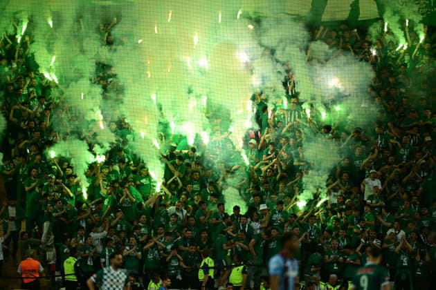 Trabzonspor v TUMOSAN Konyaspor - Turkish Cup Final ANTALYA, TURKIYE - MAY 22: Fans of TUMOSAN Konyaspor cheer during the Turkish Cup final between Trabzonspor and TUMOSAN Konyaspor at Corendon Airlines Park Antalya Stadium in Antalya, Turkiye on May 22, 2026. Orhan Cicek Anadolu Antalya Turkey. Editorial use only. Please get in touch for any other usage.  Copyright: x2026xAnadoluxOrhanxCicekx