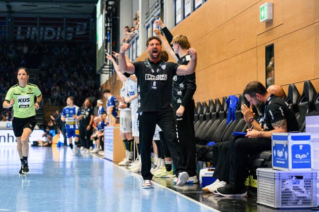 Florian Kehrmann (TBV Lemgo Lippe, Trainer) im Jubel GER, ThSV Eisenach gegen TBV Lemgo Lippe, 1. Daikin Handballbundesliga, Handball, 32.Spieltag, Saison 2025 2026, 22.05.2026 GER, ThSV Eisenach gegen TBV Lemgo Lippe, 1. Daikin Handballbundesliga, Handball, 32.Spieltag, Saison 2025 2026, 22.05.2026 Eisenach Copyright: xEibner-Pressefoto MartinxHerbstx EP_MHT