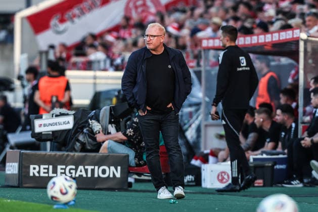 Fussball, Relegation 2026 Saison 2025 2026 Hinspiel Rot Weiss Essen - SpVgg Greuther Fürth 22.05.2026, Stadion an der Hafenstraße Heiko Vogel (Cheftrainer, Greuther Fürth) Essen Stadion an der Hafenstraße Nordrhein-Westfalen Deutschland