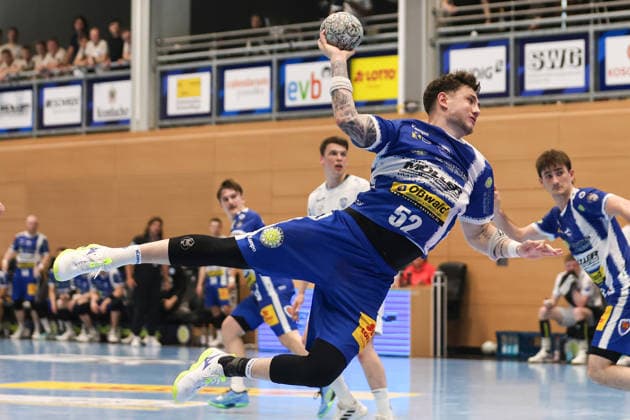2026.05.22, xkwix, Handball, HBL, ThSV Eisenach - TBV Lemgo Lippe, Werner-Aßmann-Halle, 32.Spieltag, Saison 2025 2026: Justin Kurch (ThSV Eisenach 52) beim Torwurf Photo: xKamilxWilkowskixPressefotoKochx Thüringen Deutschland