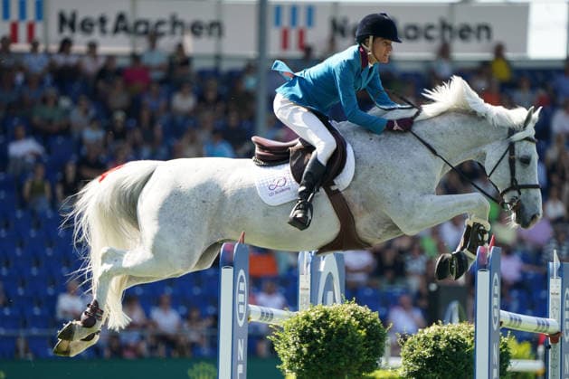 Pferdesports Tschio Aachen 2026 TSCHIO Aachen 2026, 22.5.2026 .AllianzPark Aachen 1. Qualification Rolex Grand Prix CS 15 Springprüfung Vertigo Du Desert, Luciana Diniz, Brasilien , BRA