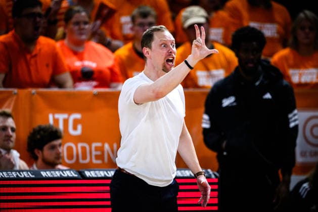 22.05.2026, Rasta Dome, Vechta Basketball, easyCredit Bundesliga, Playoffs Viertelfinale, Rasta Vechta vs. ALBA Berlin Jubel Christian Held (Trainer Headcoach Vechta)