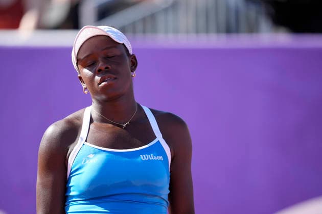 2026 WTA, Tennis Damen Strasbourg 500 - Semi Finals (Day 6) Mboko (CAN) V Cristain (ROU) Victoria Mboko in action during the semifinal at the 2026 WTA Internationaux de Strasbourg Women s tennis tournament at the Tennis Club de Strasbourg in Strasbourg, France, on May 22, 2026. Strasbourg France  Copyright: xOwenxHammondx originalFilename:hammond-2026wtai260522_npN0X.jpg