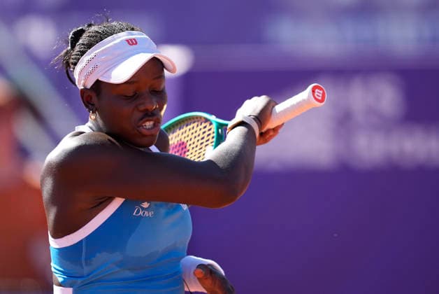 2026 WTA, Tennis Damen Strasbourg 500 - Semi Finals (Day 6) Mboko (CAN) V Cristain (ROU) Victoria Mboko in action during the semifinal at the 2026 WTA Internationaux de Strasbourg Women s tennis tournament at the Tennis Club de Strasbourg in Strasbourg, France, on May 22, 2026. Strasbourg France  Copyright: xOwenxHammondx originalFilename:hammond-2026wtai260522_npYTY.jpg