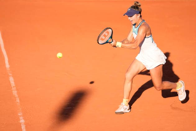 2026 WTA, Tennis Damen Strasbourg 500 - Semi Finals (Day 6) Mboko (CAN) V Cristain (ROU) (3rd Set) Jaqueline Cristian in action during the semifinal at the 2026 WTA Internationaux de Strasbourg Women s tennis tournament at the Tennis Club de Strasbourg in Strasbourg, France, on May 22, 2026. Strasbourg France  Copyright: xOwenxHammondx originalFilename:hammond-2026wtai260522_np7ps.jpg